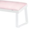 Підставка для манікюру LOFT PASTEL PINK на скошених білих металевих ніжках на білій основі