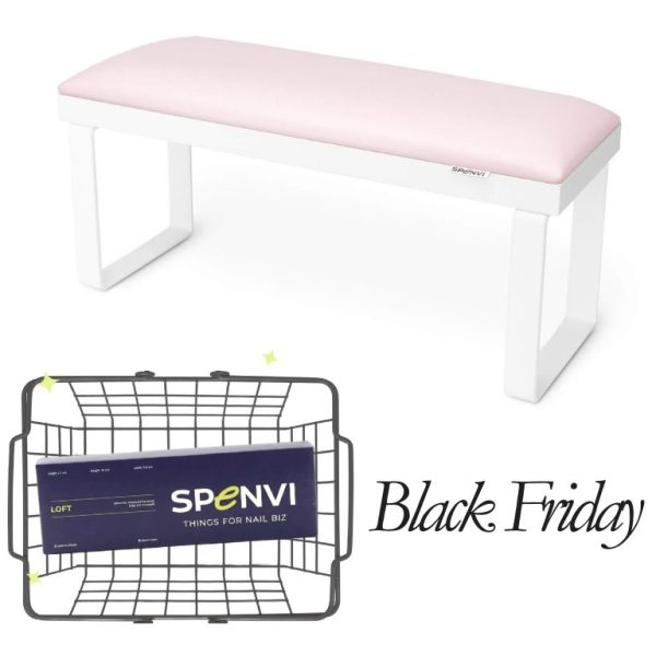 Підставка для манікюру LOFT PASTEL PINK на знімних білих металевих ніжках на білій основі + змінна подушка в ПОДАРУНОК!