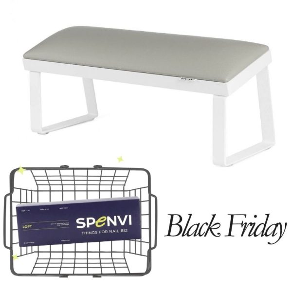 Підставка для манікюру LOFT Cloud на скошених білих металевих ніжках на білій основі + змінна подушка в ПОДАРУНОК!