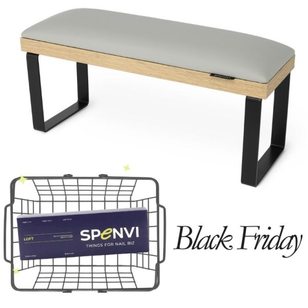 Підставка для манікюру LOFT CLOUD на знімних чорних металевих ніжках на коричневій основі + змінна подушка в ПОДАРУНОК!