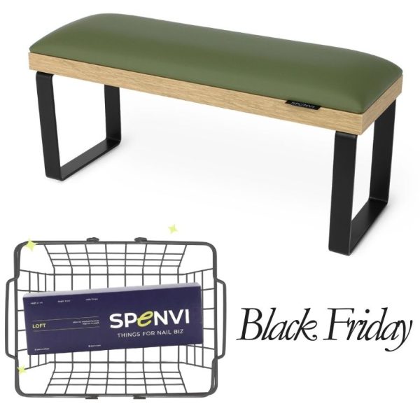 Підставка для манікюру LOFT KHAKI на знімних чорних металевих ніжках на коричневій основі + змінна подушка в ПОДАРУНОК!