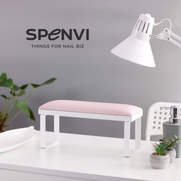 Підставка для манікюру LOFT PASTEL PINK на знімних білих металевих ніжках на білій основі